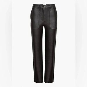 Aritzia Wilfred Free Lucy Pant in Black Vegan Leather